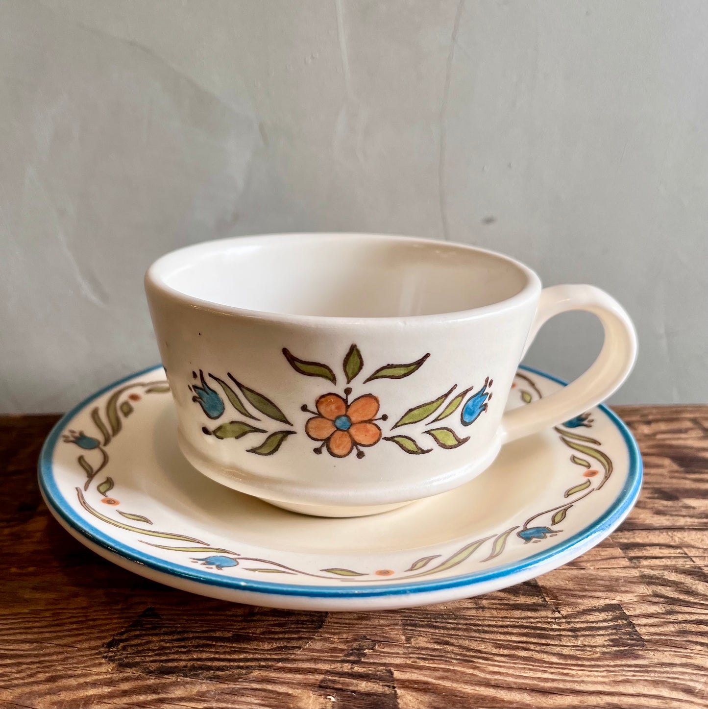 【USA ‘66 vintage】Metlox Poppytrail California Cup & saucer