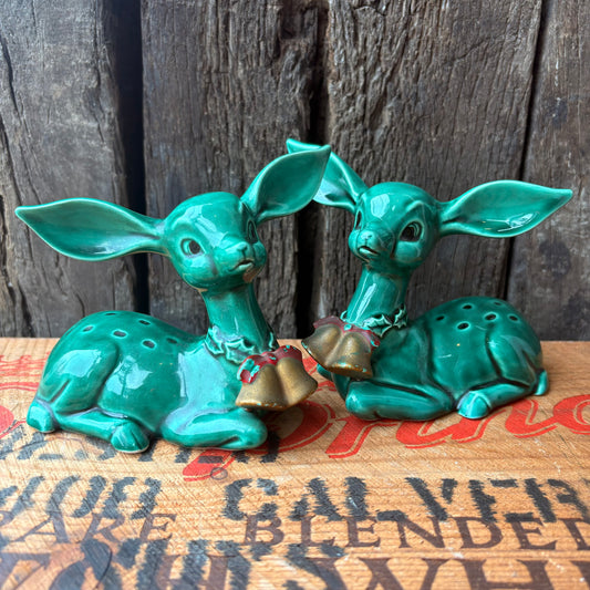 【1950s JAPAN Vintage】Lefton Ceramic Deer Figurines