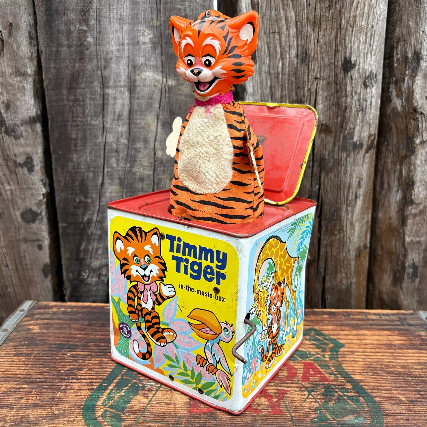 【1968 USA vintage】MATTEL Timmy Tiger in-the-music-box