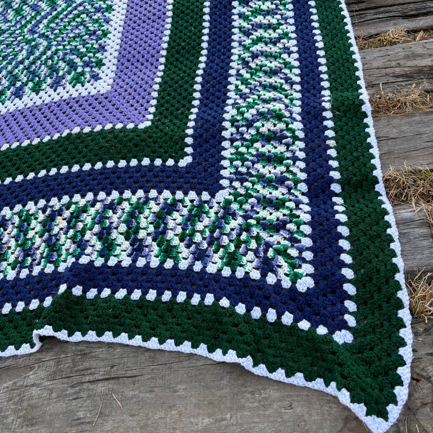 【USA vintage】Granny Square Blanket