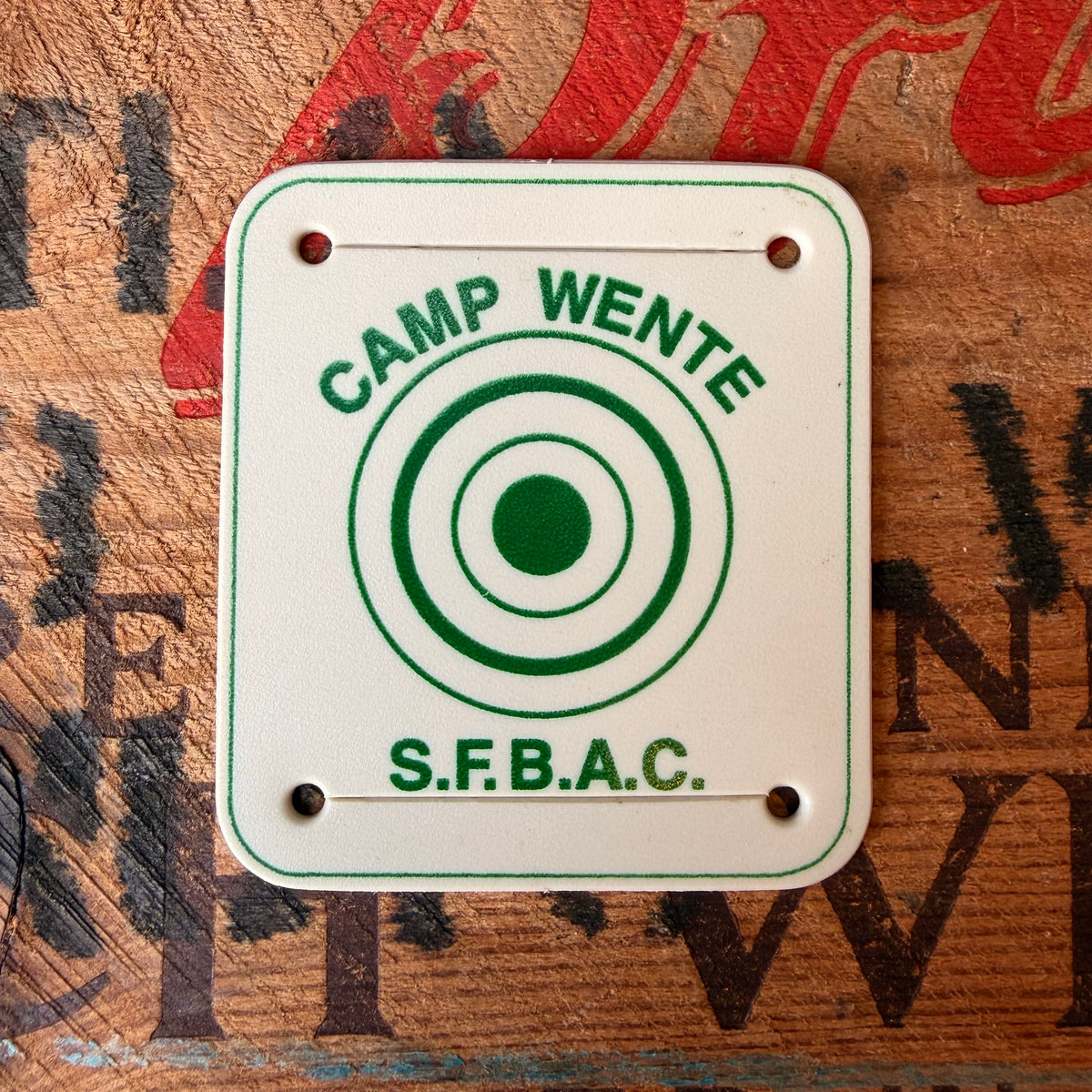【1970s USA vintage】CAMP WENTE S.F.B.A.C. Neckerchief Slide