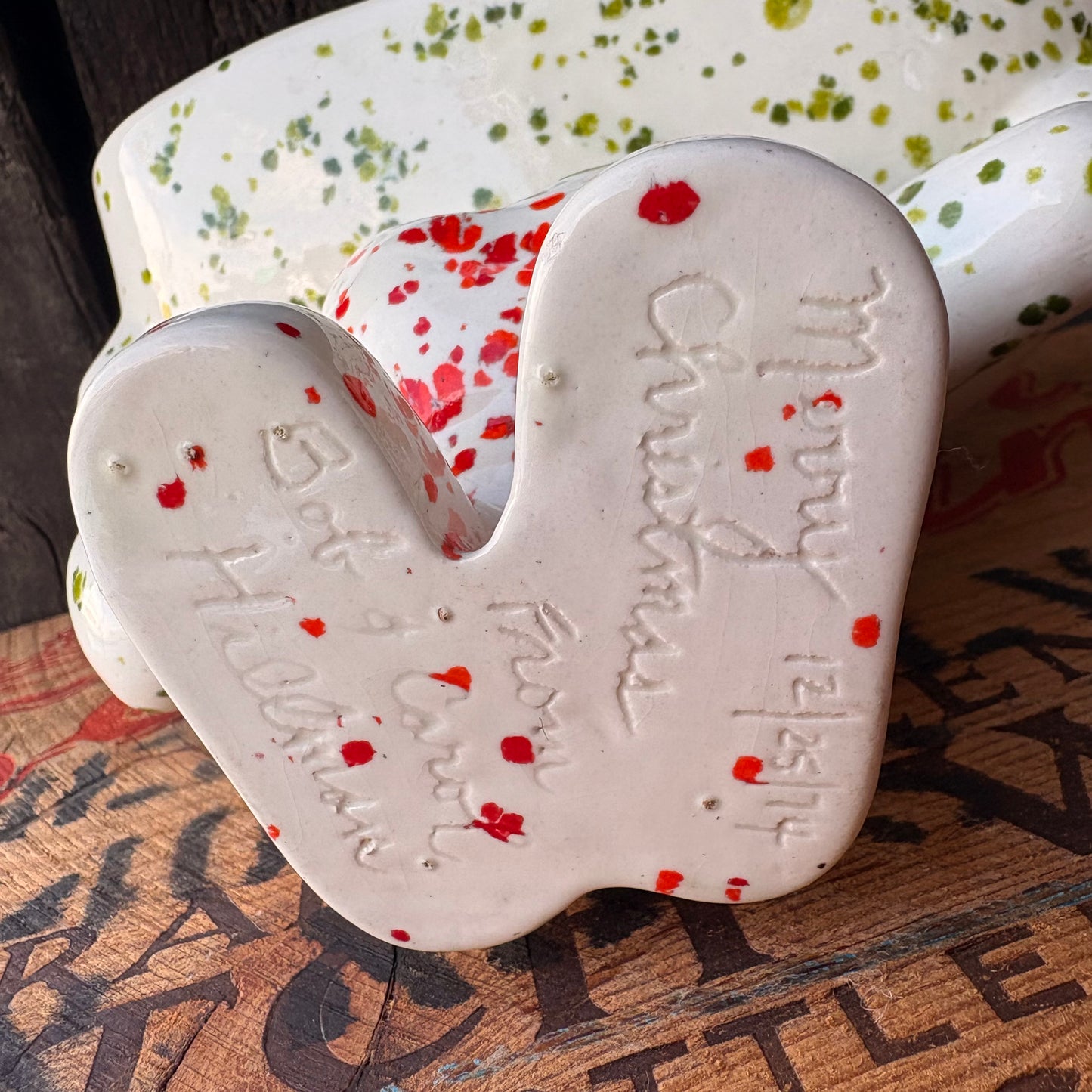 【1970s USA vintage】Ceramic Frog Candy Dish