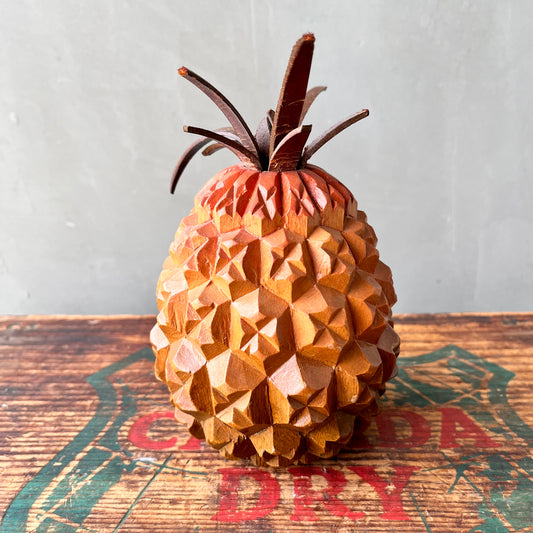 【USA vintage】Wooden Pineapple Objet