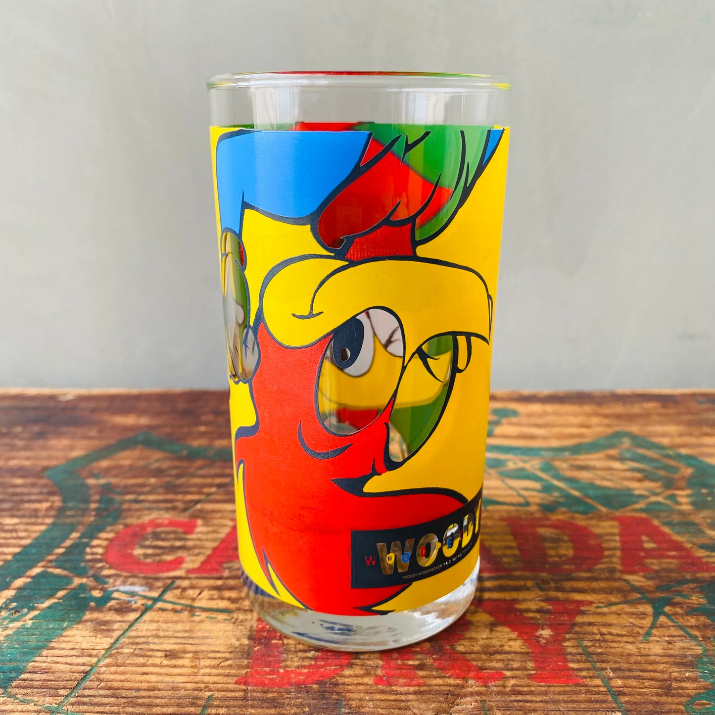 【vintage 】WOODY WOOD PECKER glass