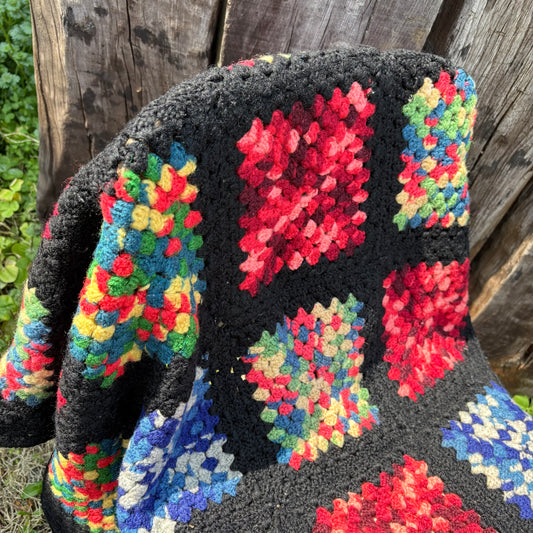 【USA vintage】Granny Square Blanket