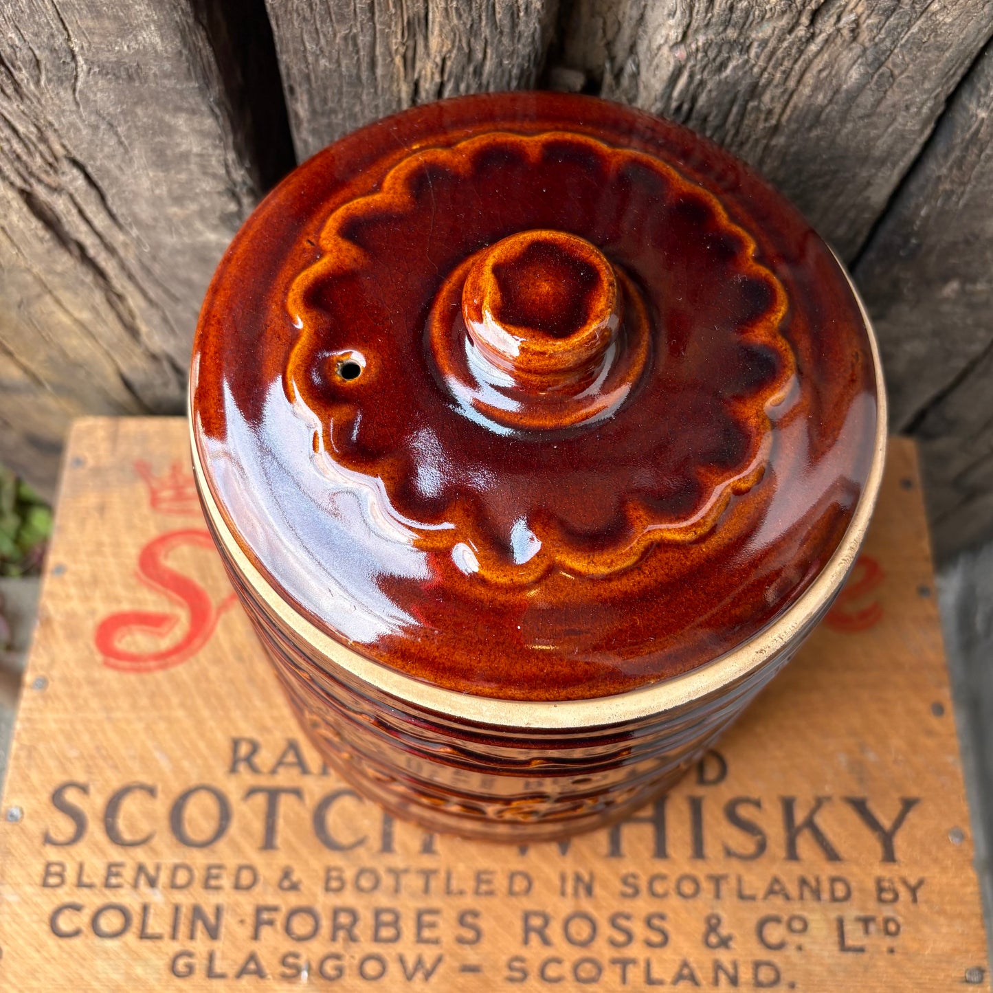 【1950s USA vintage】Marcrest Oven Proof Stoneware Cookie Jar