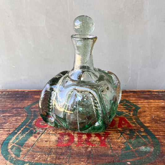 【USA vintage】Whiskey Decanter Green Glass