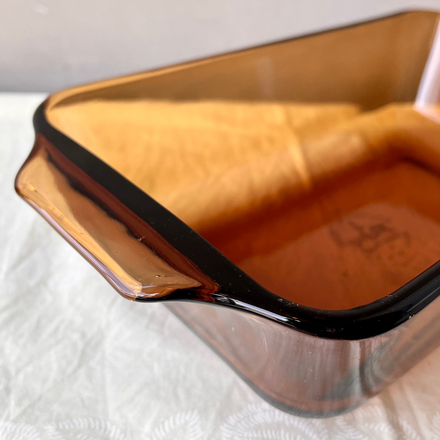 【1960s USA vintage】Fire-King Loaf Pan Amber