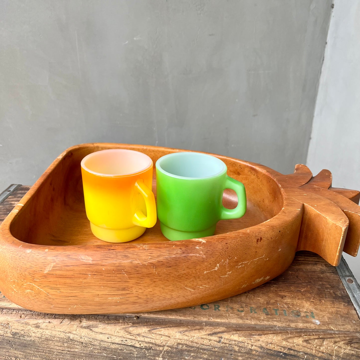 【USA vintage】Pineapple Wooden Tray