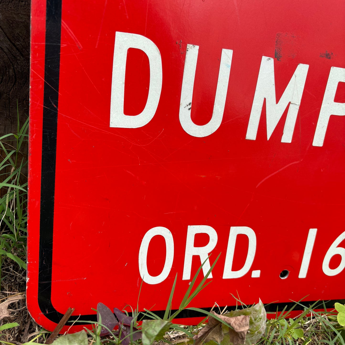 【1970s-1990s USA vintage】NO DUMPING Metal Road Sign