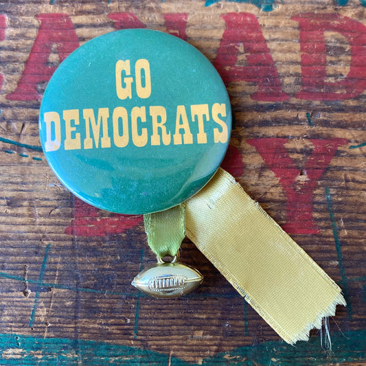 【USA vintage】 缶バッジ GO DEMOCRATS