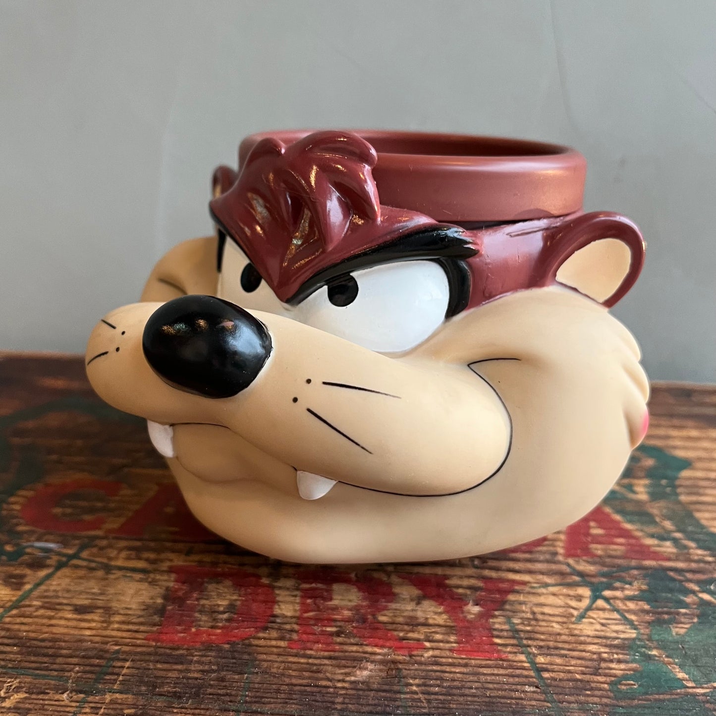 【1992】LOONEY TUNES Face mug Tasmanian Devil