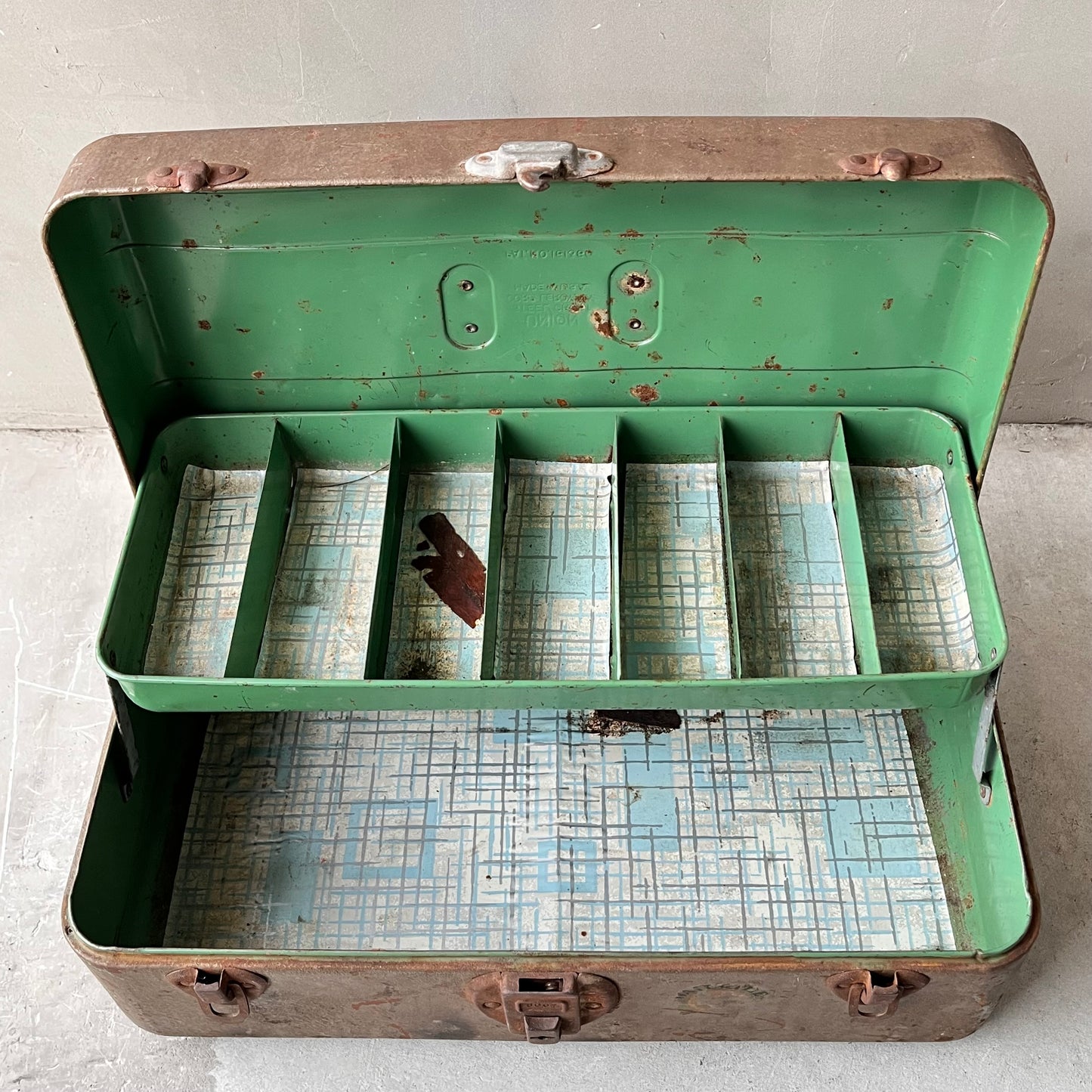 【USA vintage】60〜70s UNION TOOL BOX TACKLE BOX