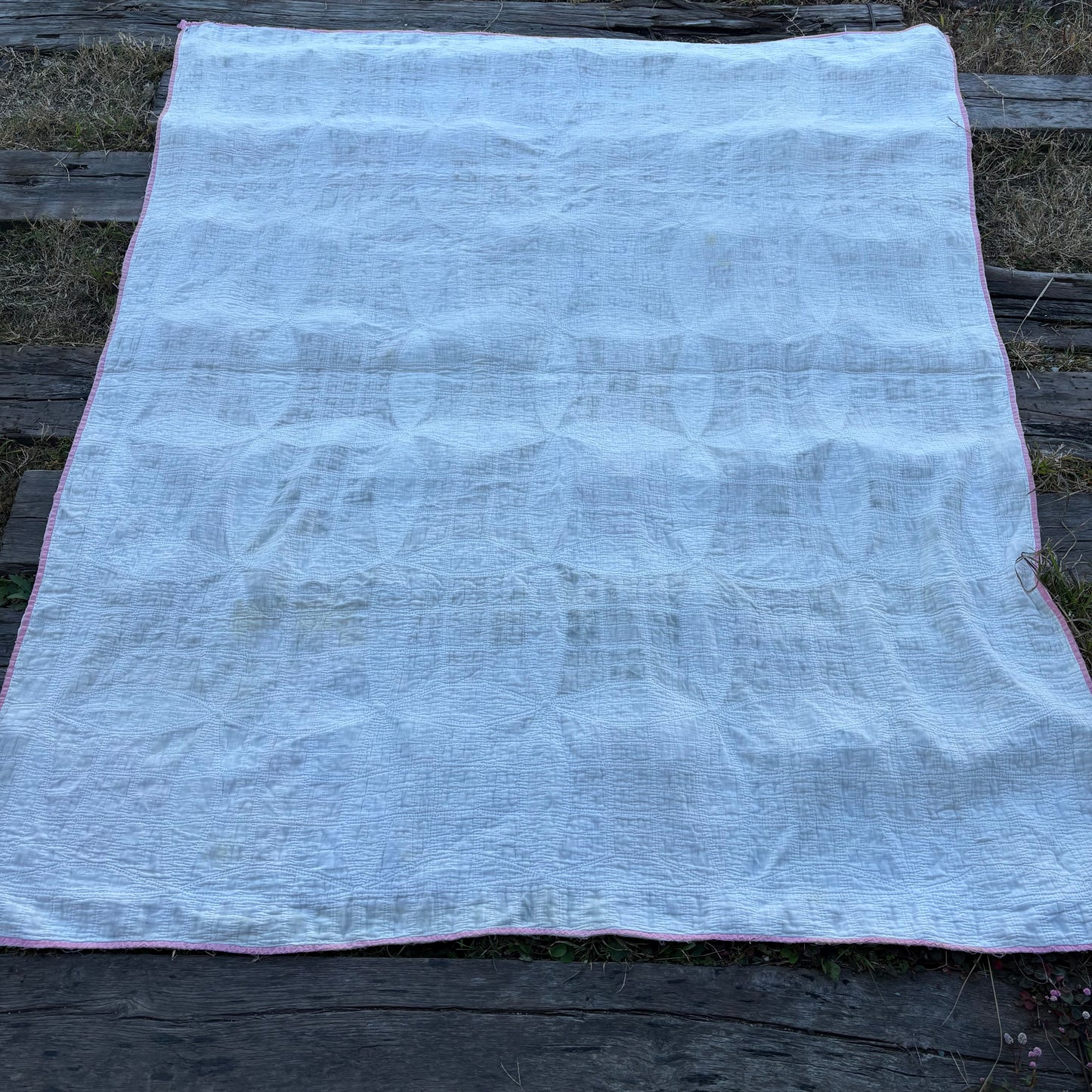 【USA vintage】feed sack antique quilt