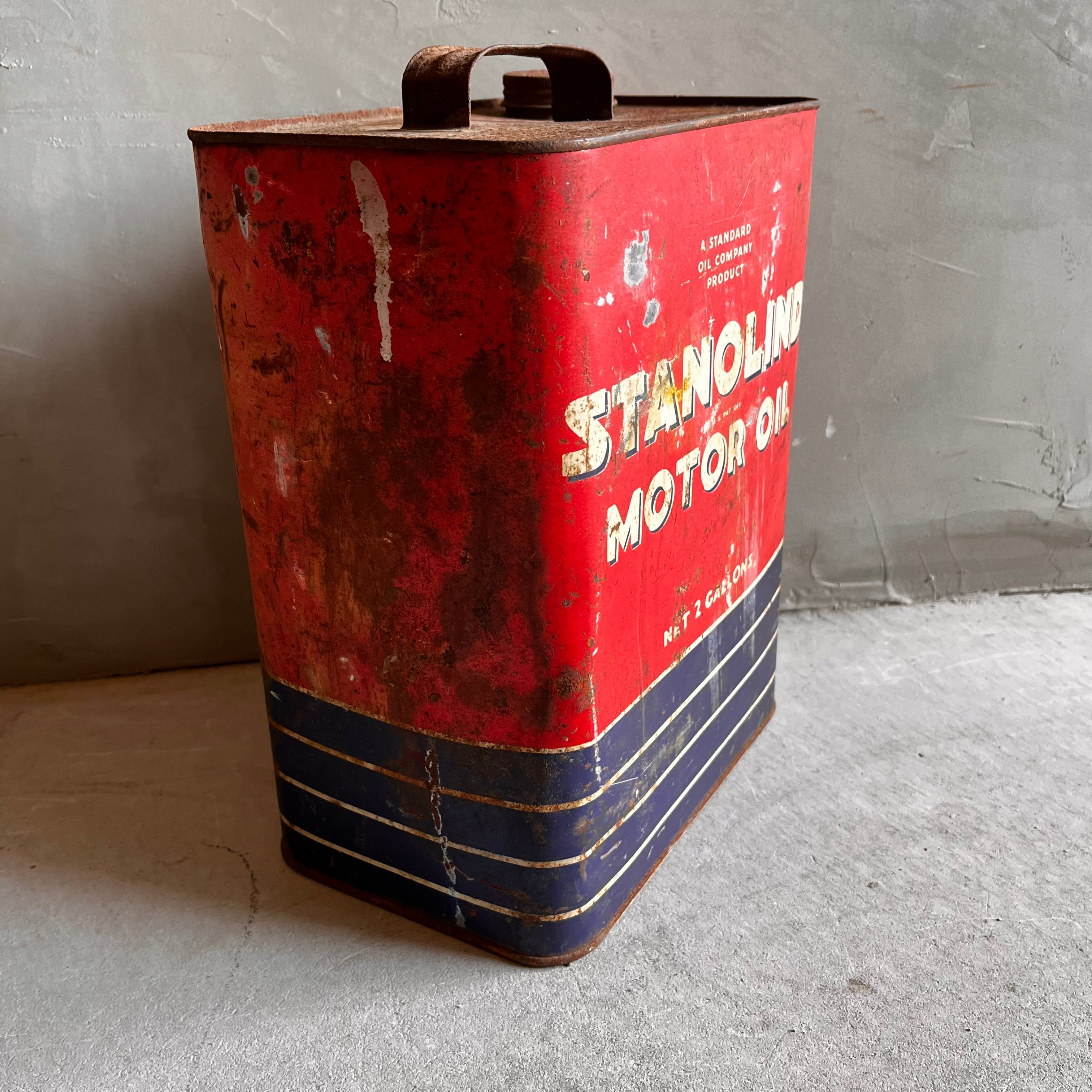 【USA vintage】STANOLIND MOTOR OIL オイル缶