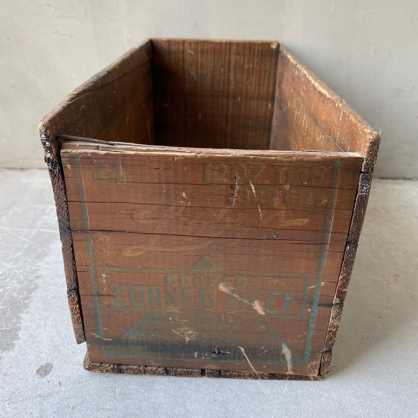 【1940s-1950s】Libby's CORNED BEEF wood box