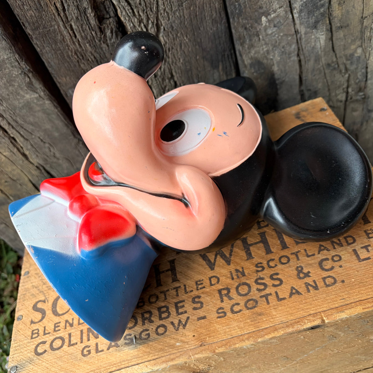 【1971 USA vintage】PLAY PAL Disney Mickey Mouse Head Coin Bank