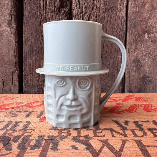【1950s-1960s USA vintage】MR. PEANUT Plastic Mug Blue