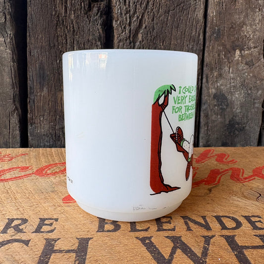 【1980s USA Vintage】Glasbake Milk Glass Mug