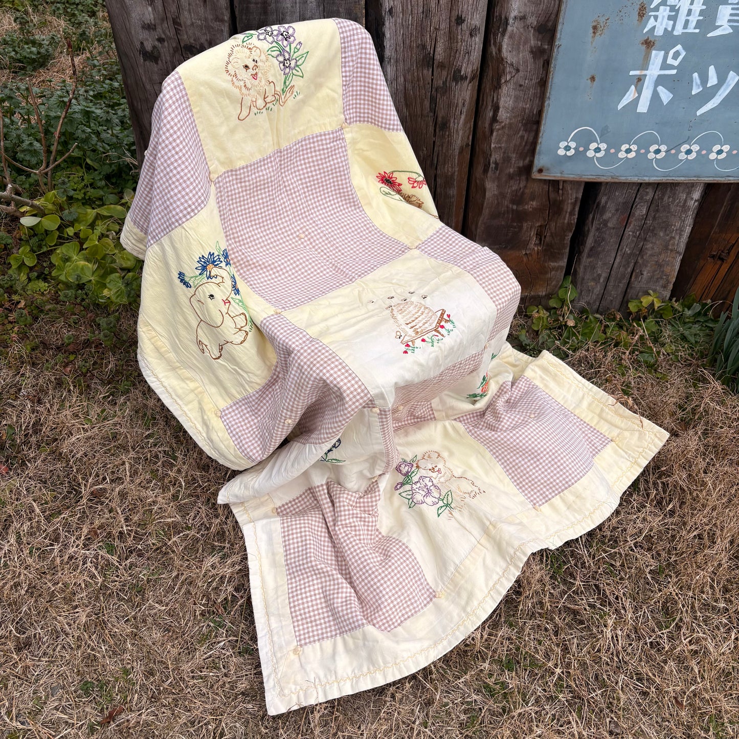 【1950s USA vintage】Baby Patchwork Quilt