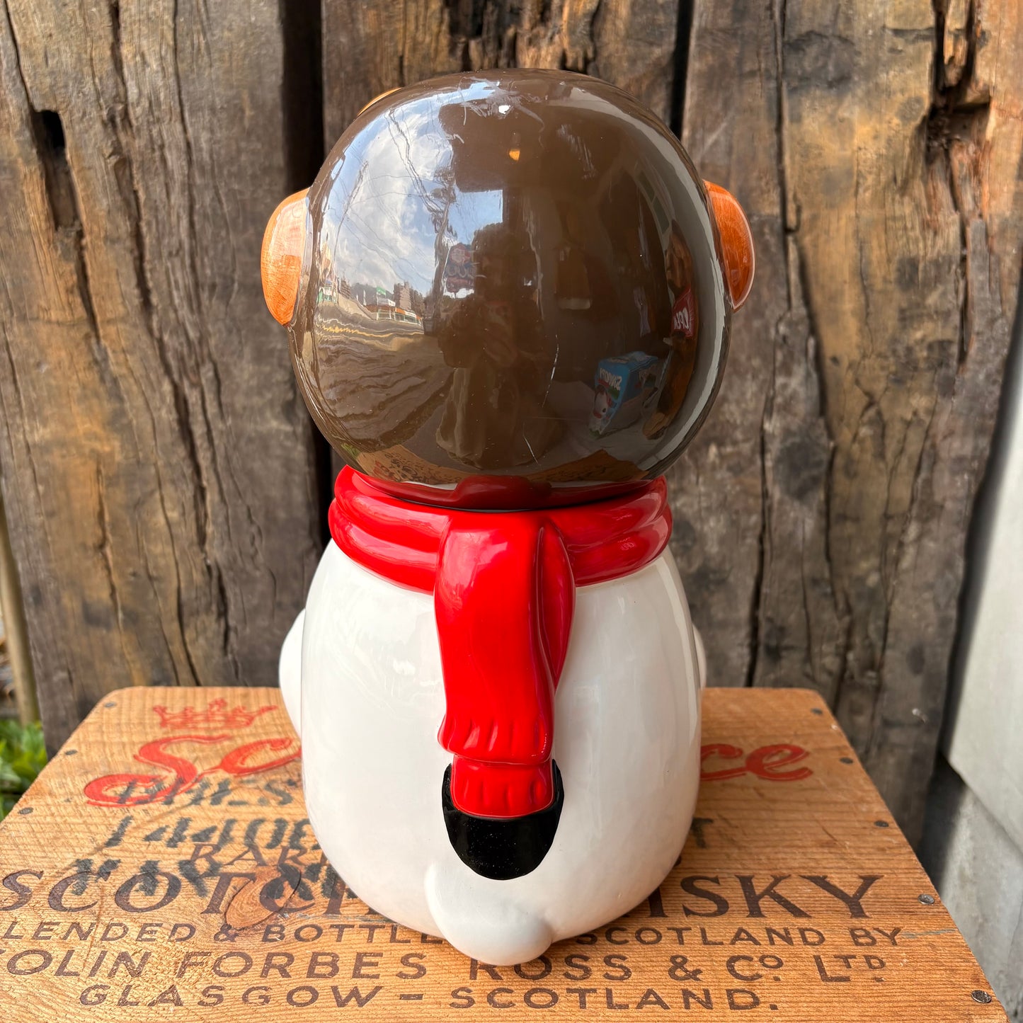 【1990s vintage】SNOOPY Flying Ace Cookie Jar Peanuts Benjamin & Medwin