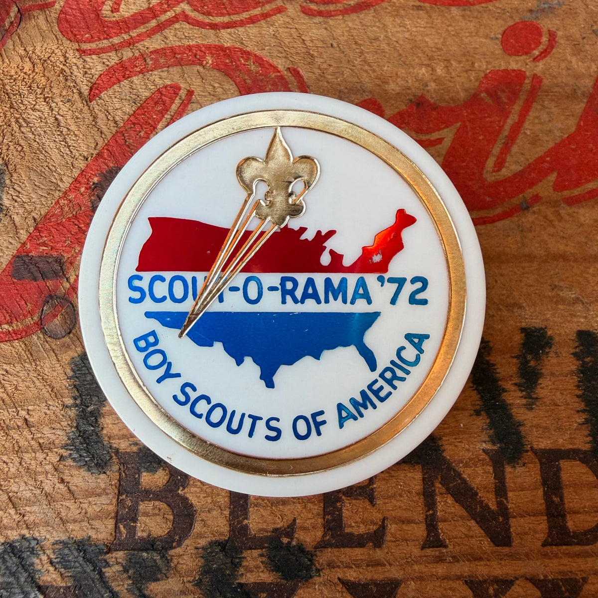【1970s USA vintage】BOY SCOUTS OF AMERICA SCOUT-O-RAMA ’72 Neckerchief Slide