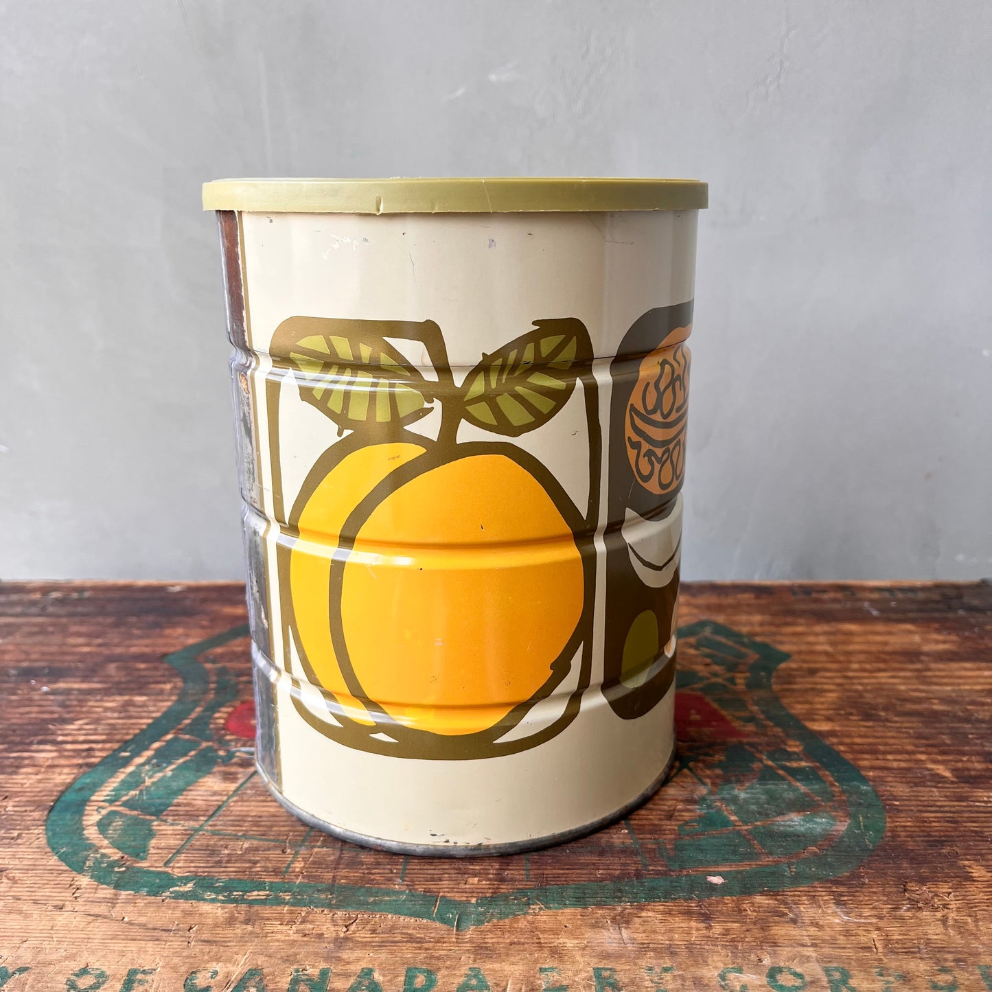 【USA vintage】Fruits Print Canister