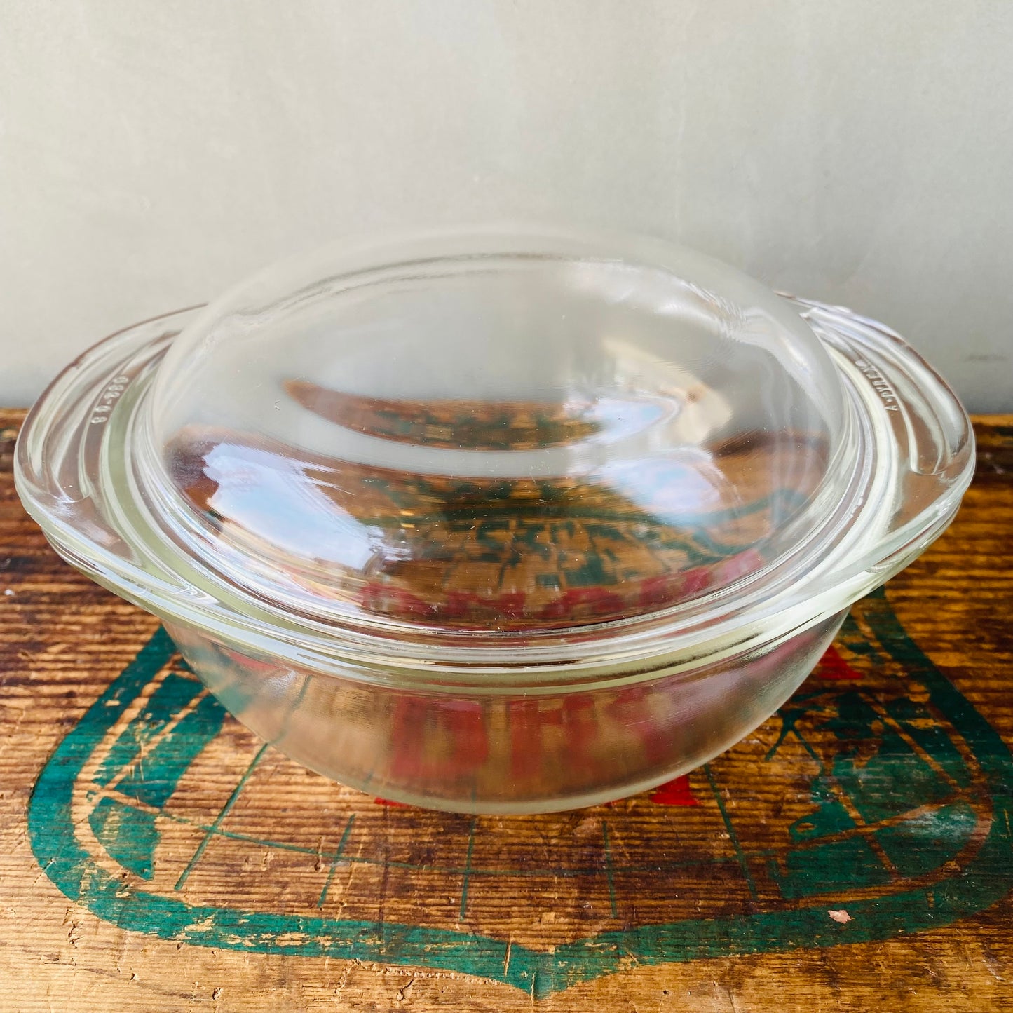 【1970s USA vintage】PYREX casserole clear