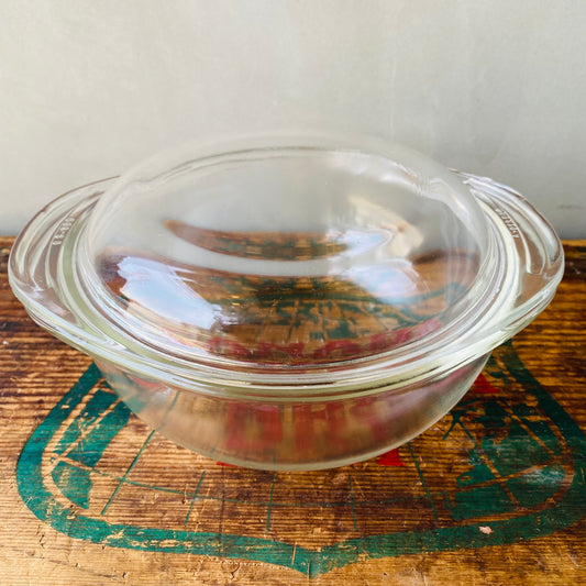 【1970s USA vintage】PYREX casserole clear