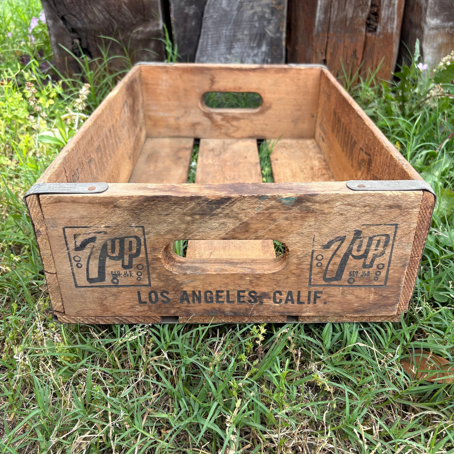 【1970s USA vintage】7UP Wooden Crate