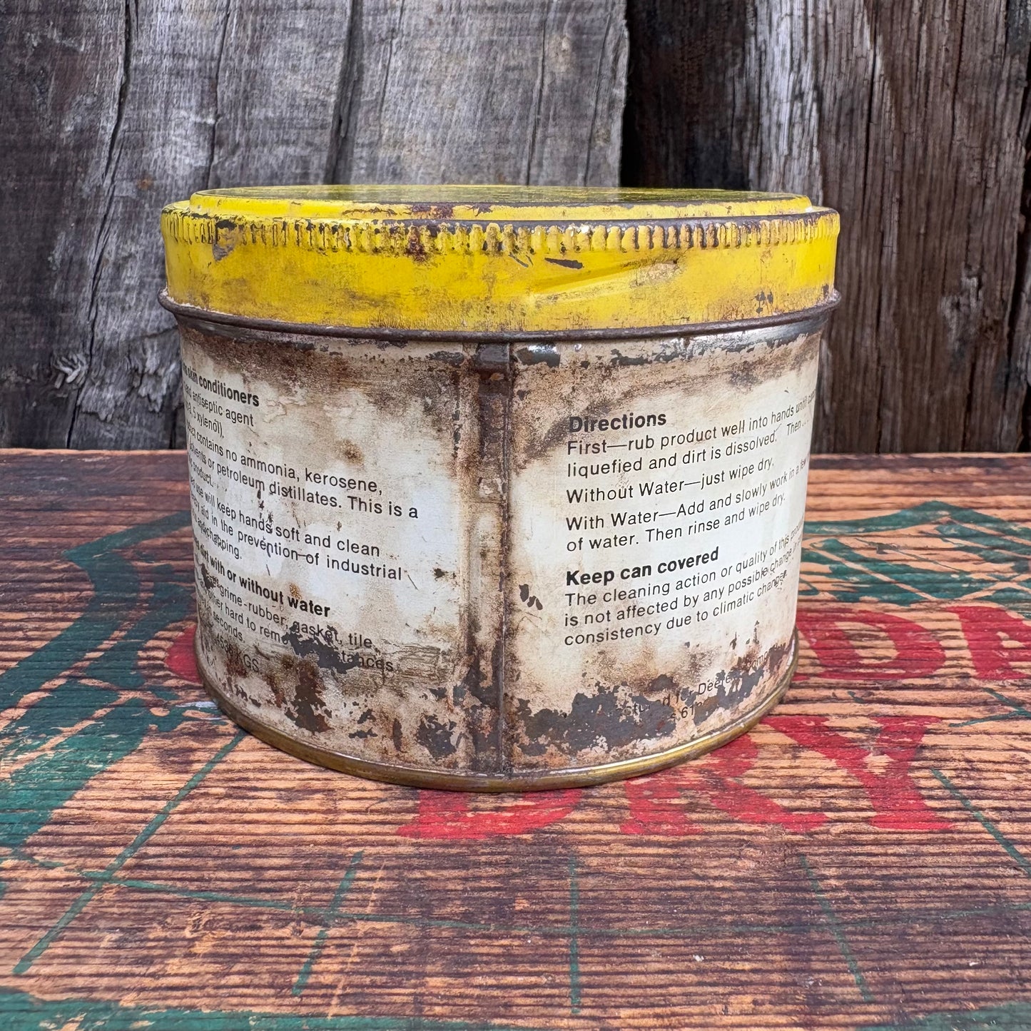 【1950s USA Vintage】 JOHN DEERE Antiseptic Hand Cleaner Tin Can