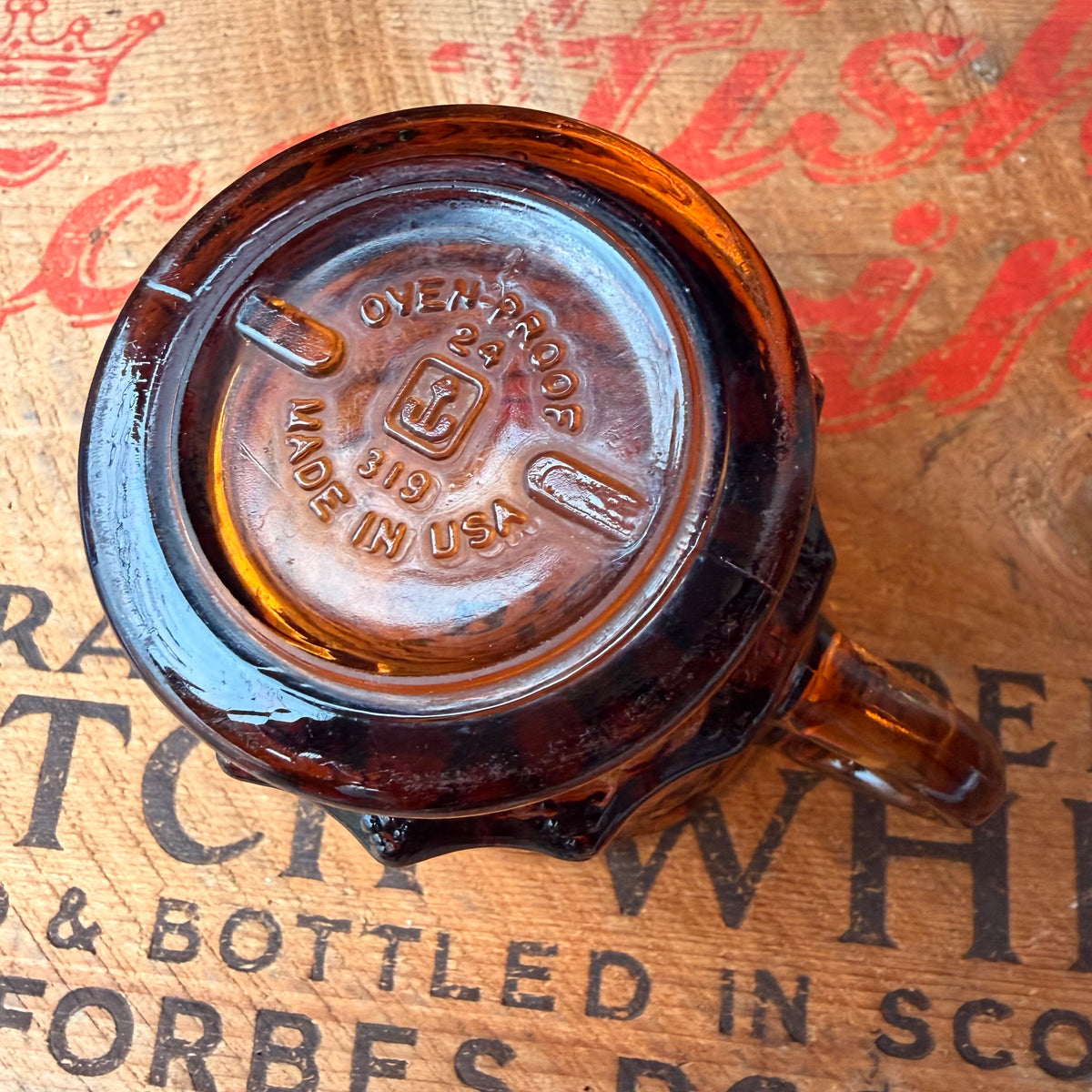 【1977- USA vintage】Fire-King Kimberley mug Amber