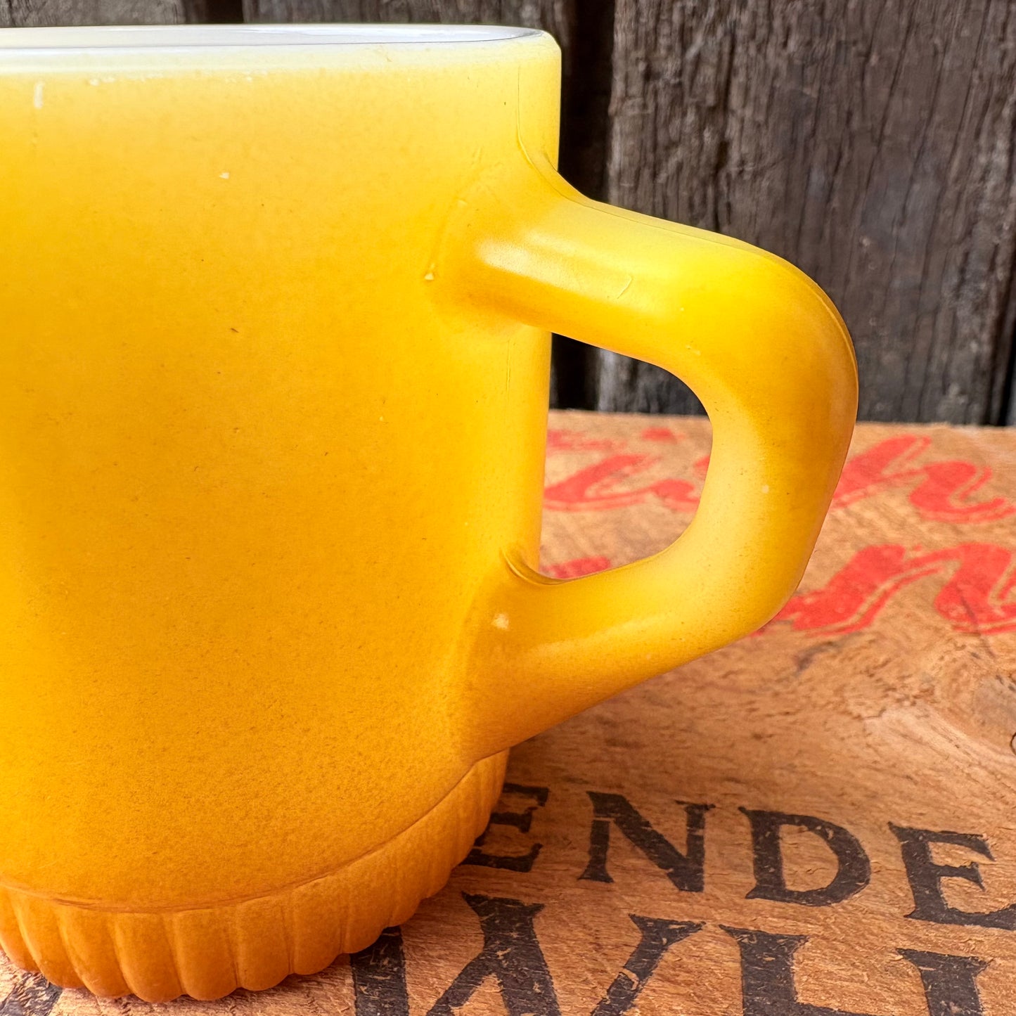 【1960-1976 USA vintage】Fire-King ribbed bottom Mugcup