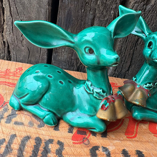 【1950s JAPAN Vintage】Lefton Ceramic Deer Figurines