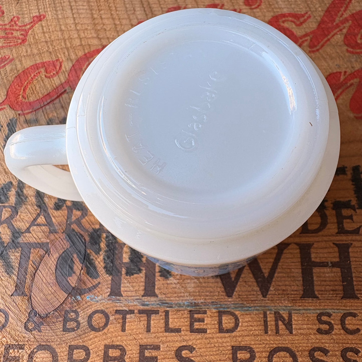 【USA vintage】GLASBAKE mug Tulip HAVE A NICE DAY