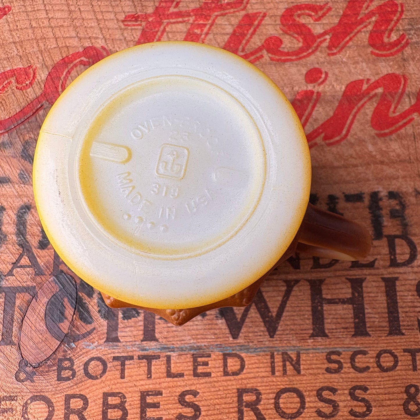 【1977-USA vintage】Fire-King Kimberley mug Yellow