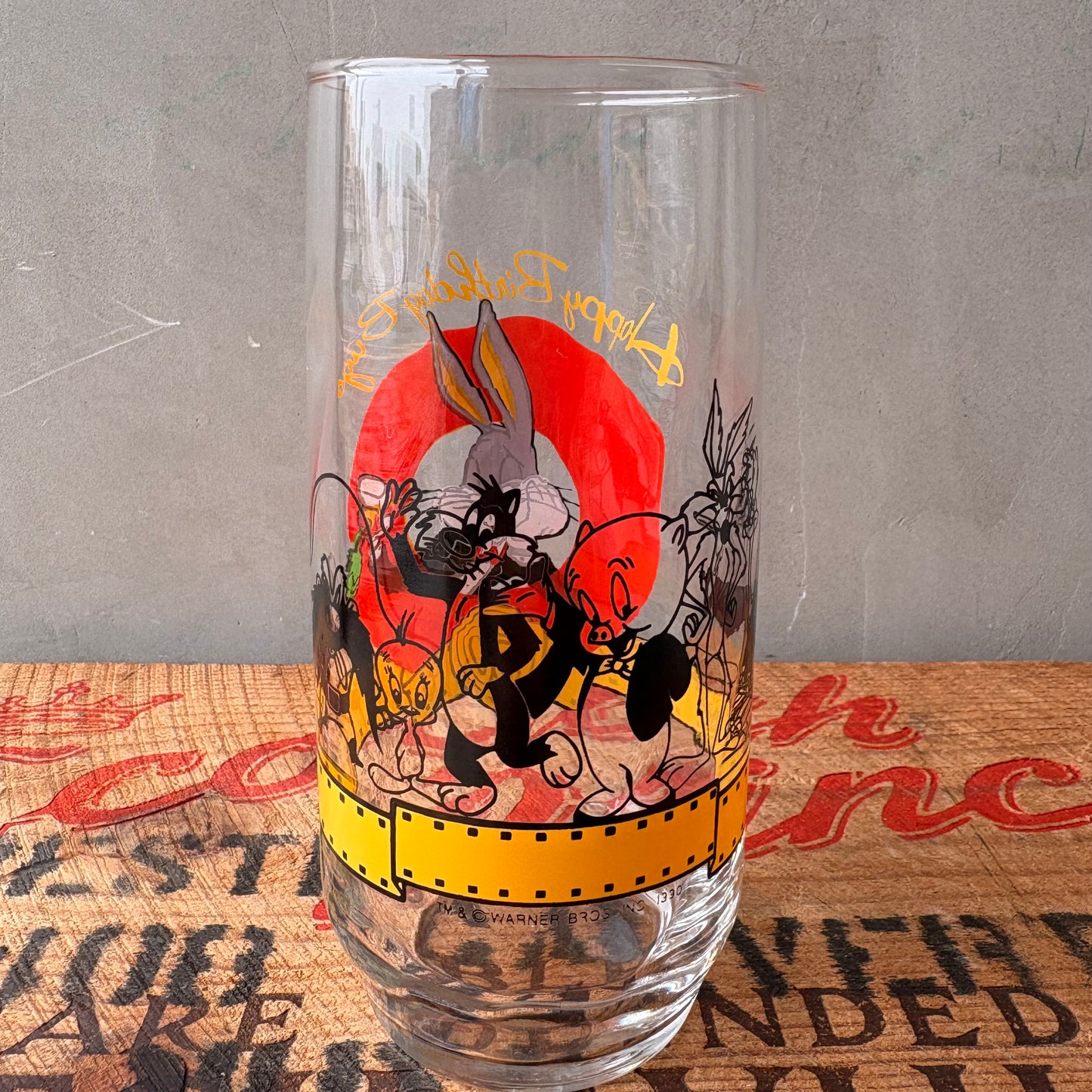 【1990s USA vintage】BUGS BUNNY 50th Anniversary Glass