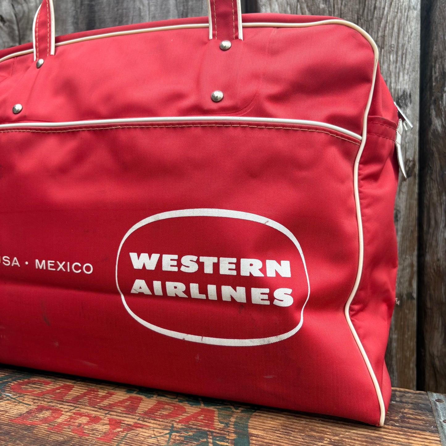 【~1980s USA vintage】 WESTERN AIRLINES BAG