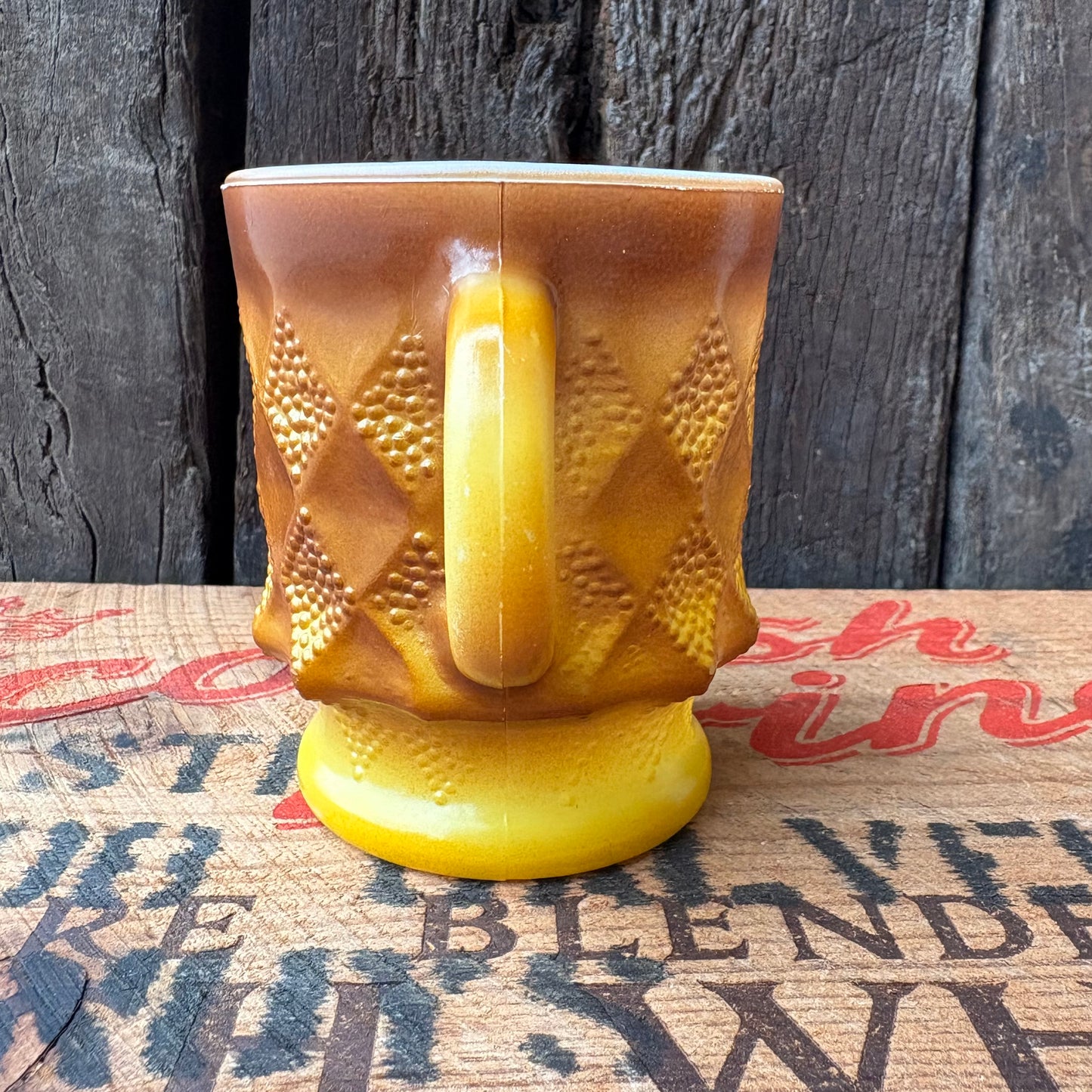 【1977-USA vintage】Fire-King Kimberley mug Yellow