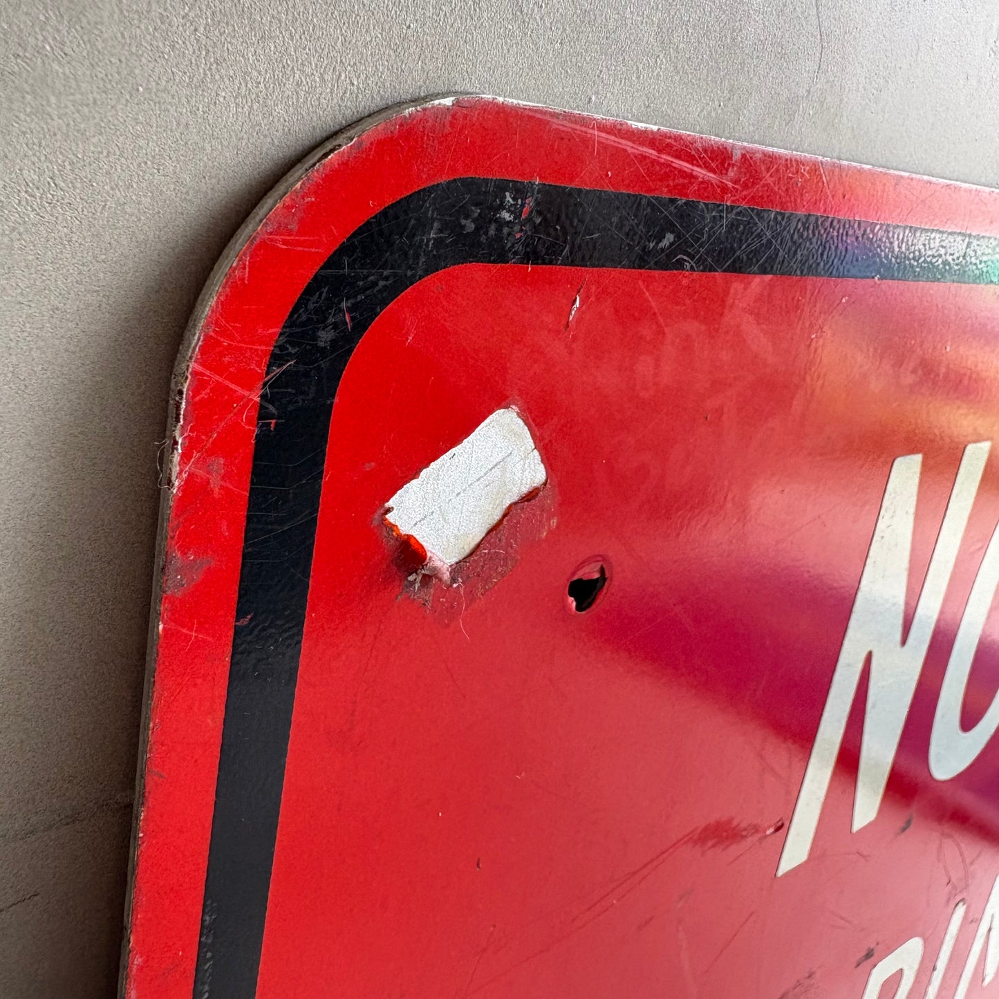 【1970s-1990s USA vintage】NO DUMPING Metal Road Sign