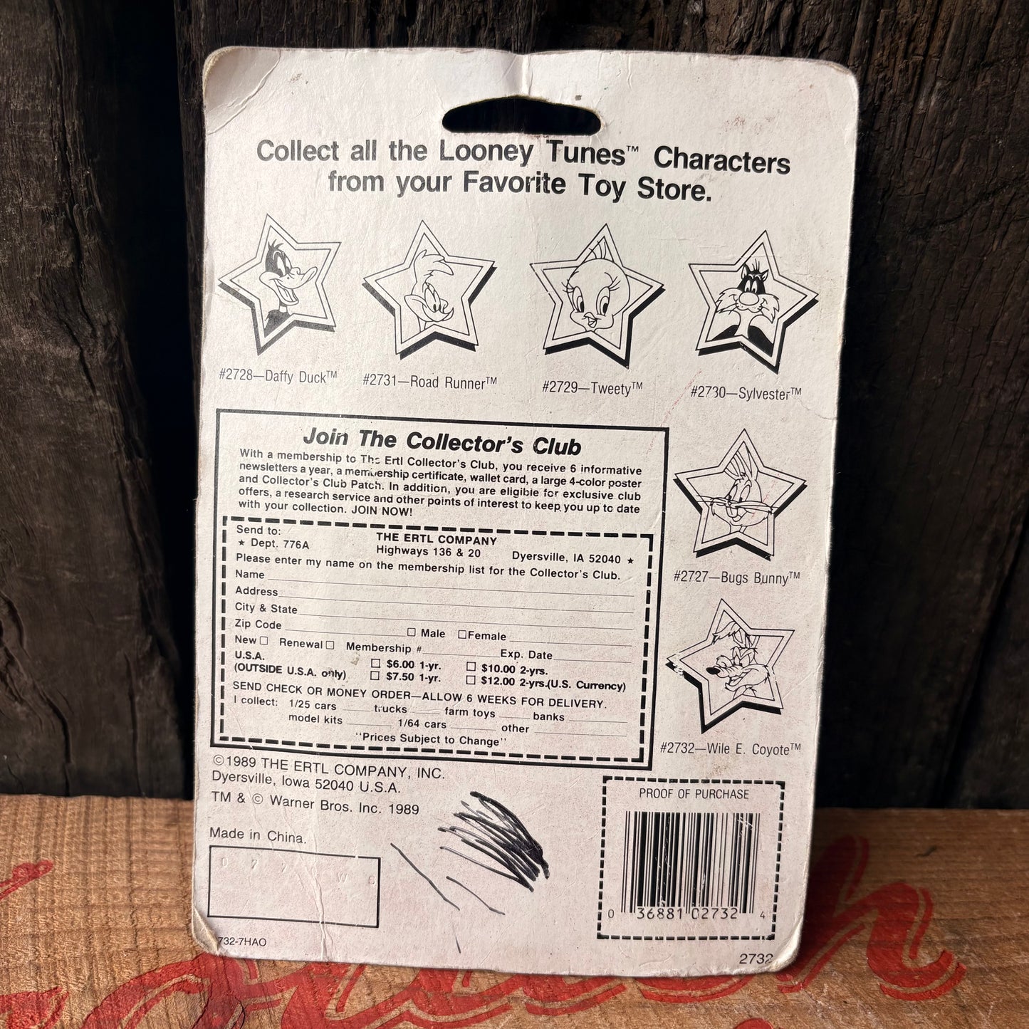 【1980s USA vintage】Looney Tunes Wile E. Coyote Figure