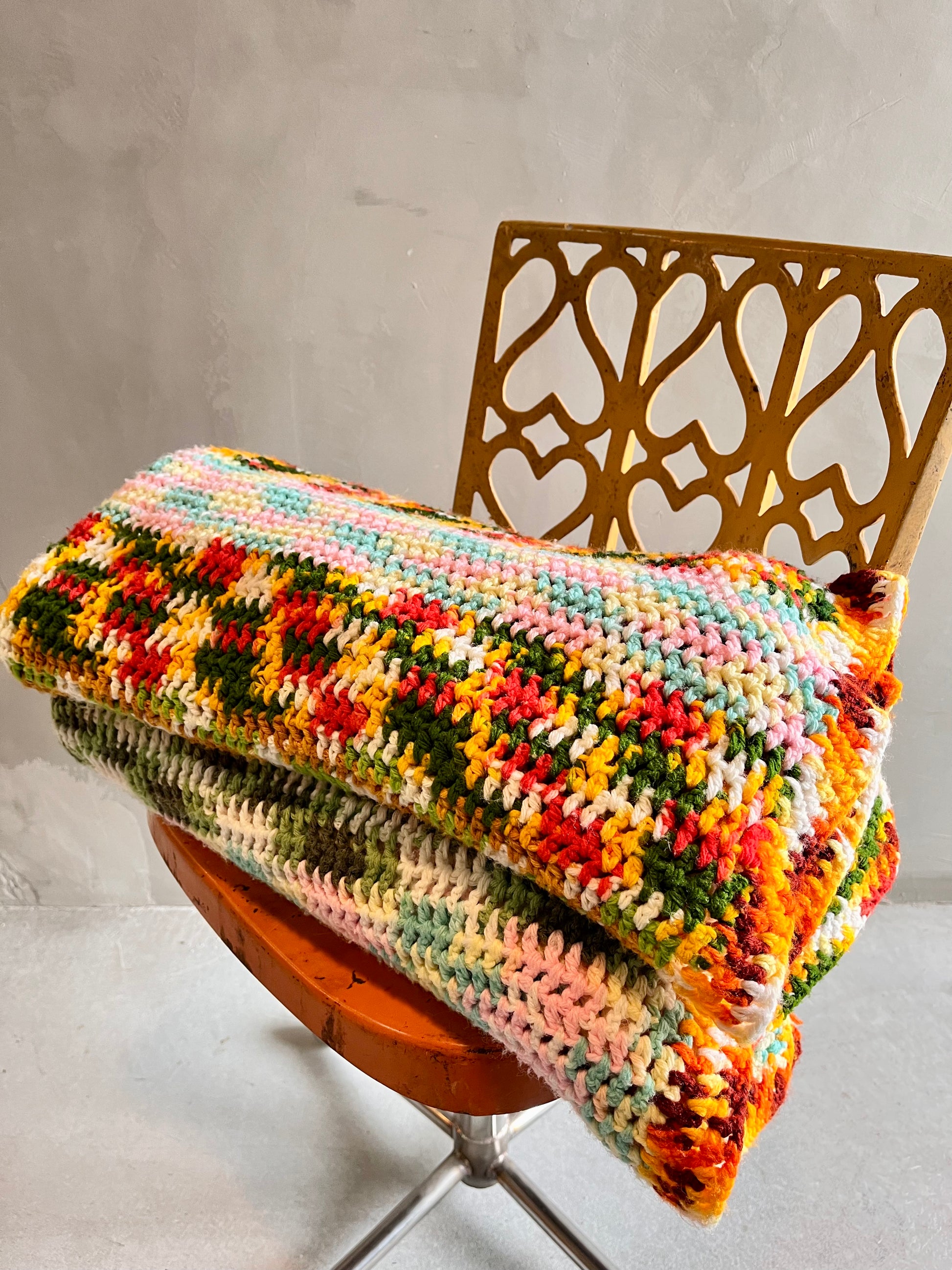 USA vintage】グラニーブランケット カラフルストライプ – 雑貨屋ポッポ USA vintage】グラニーブランケット カラフルストライプ – 雑貨屋ポッポ