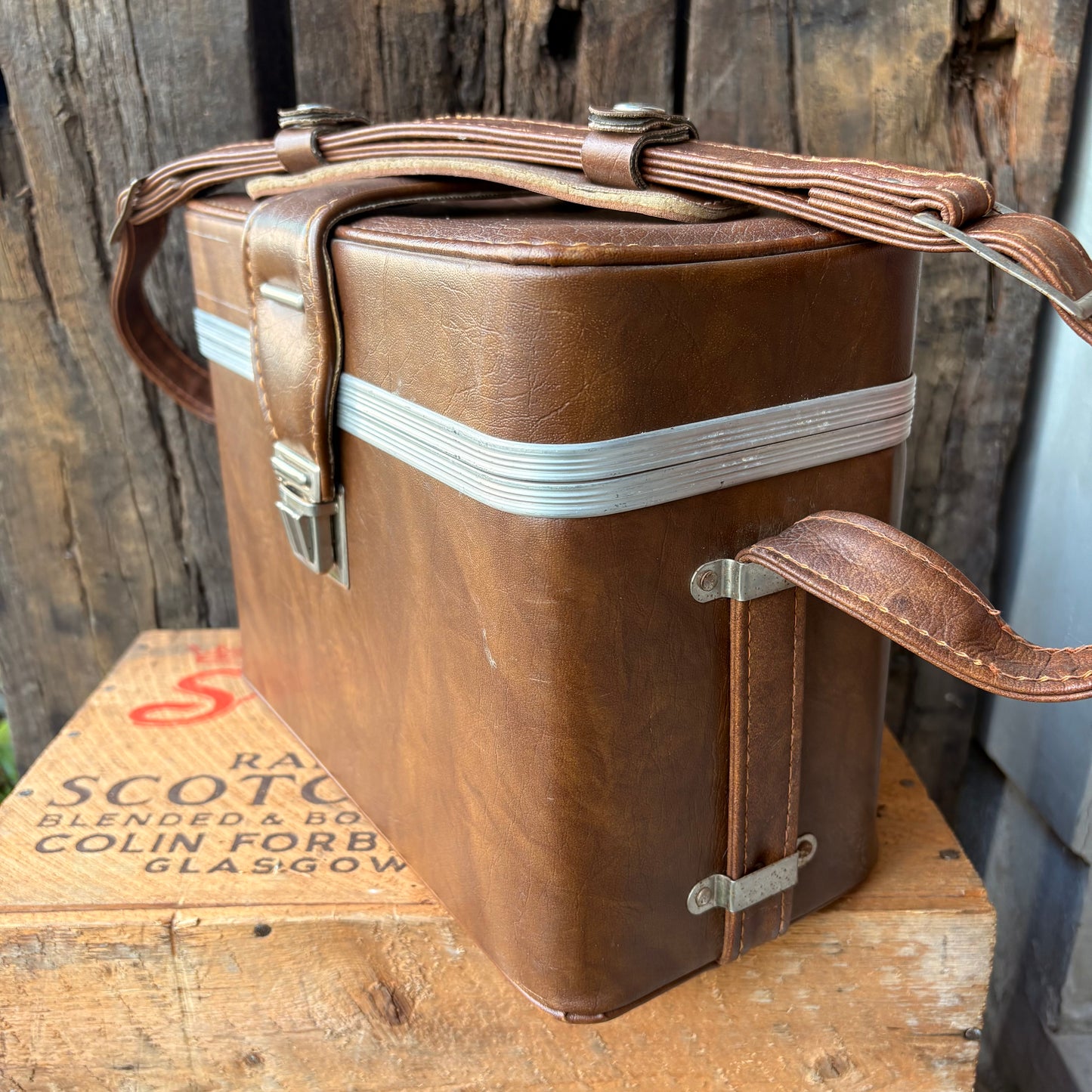 【1970s USA vintage】Leather Camera Bag