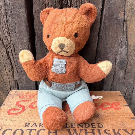 【1960s USA vintage】Ideal Toy Corp. Smokey Bear Plush Doll