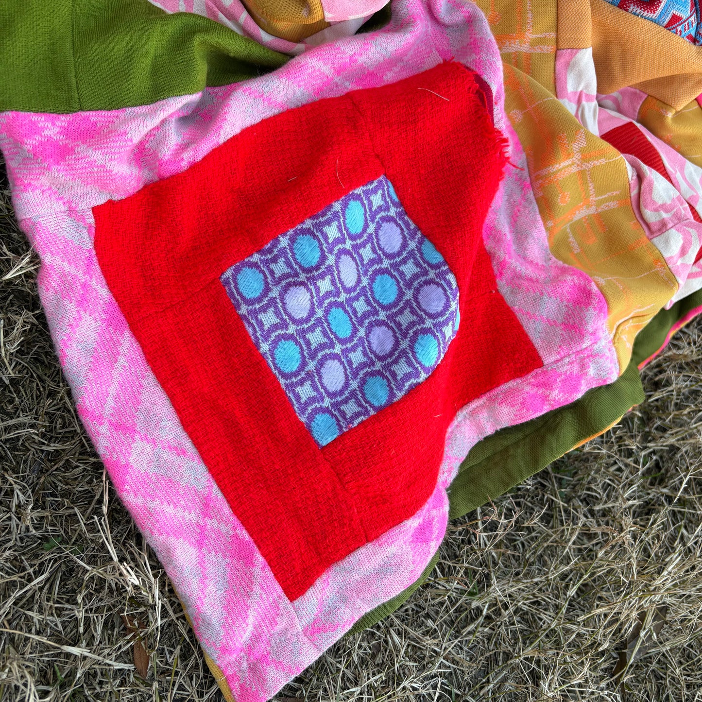 【USA vintage】Psychedelic Patchwork quilt