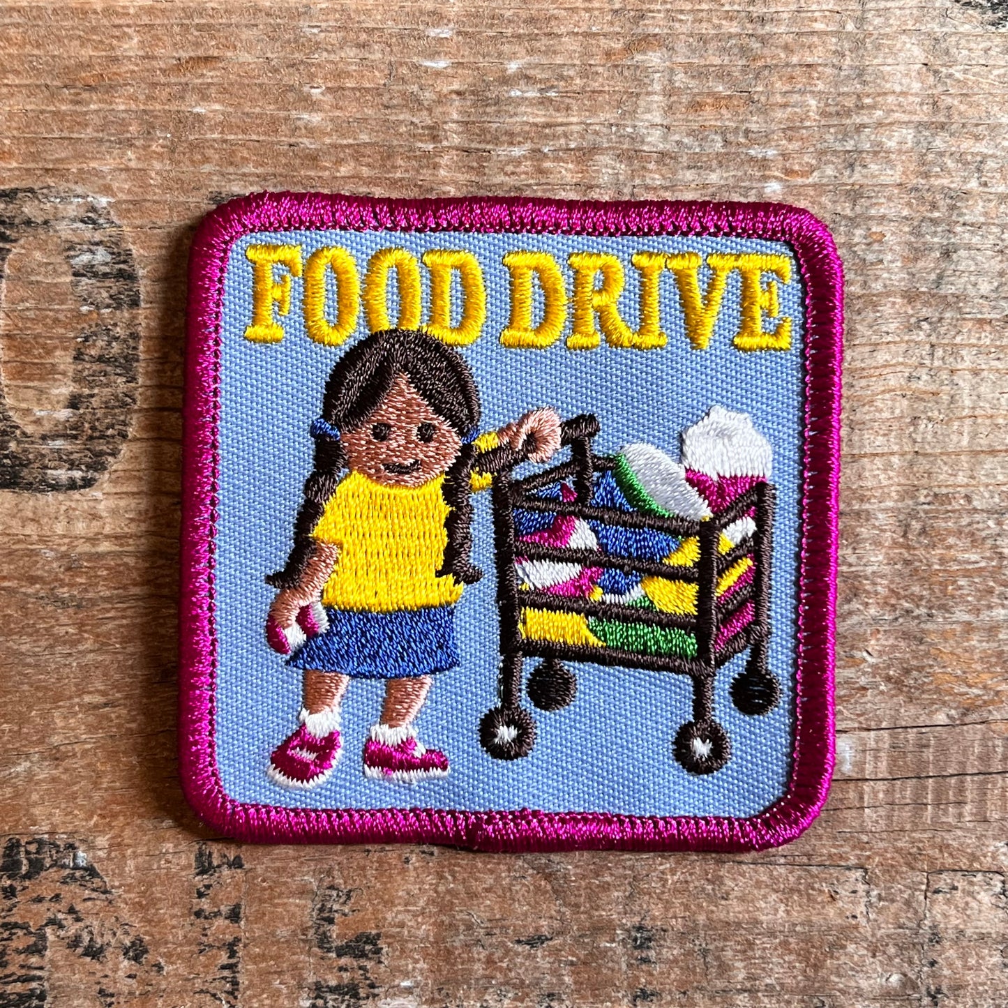 【USA vintage】ワッペン　FOOD DRIVE ガールスカウト