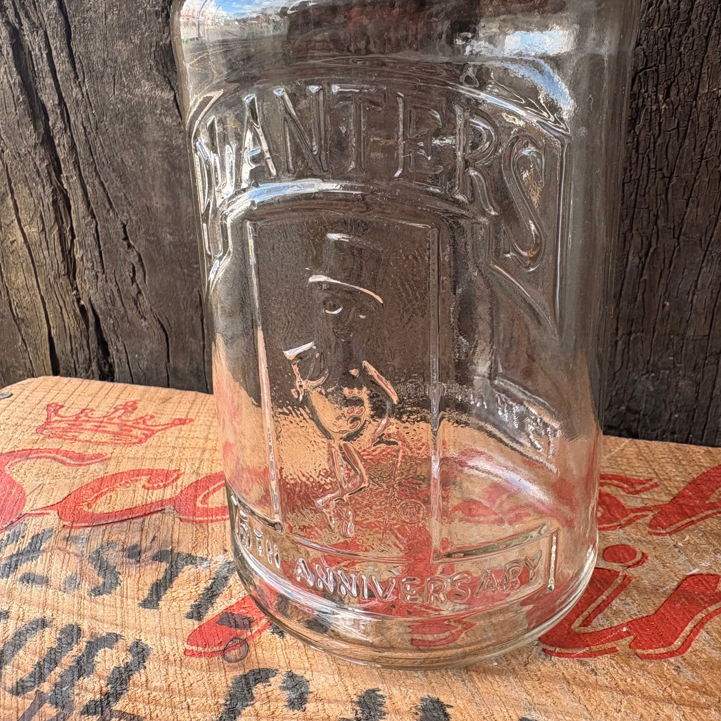 【1980s USA vintage】Mr. Peanut 75th Anniversary Glass Jar