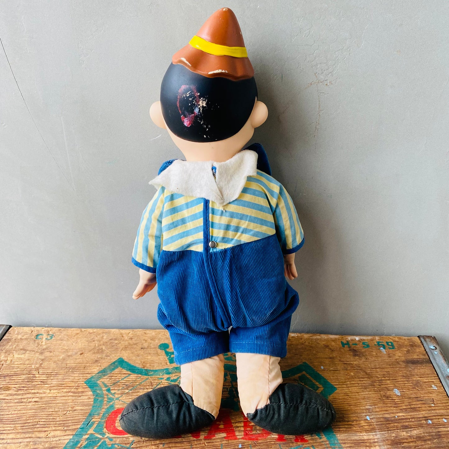 【1965 USA vintage】KNICKER BOCKER rubber face doll ピノキオ