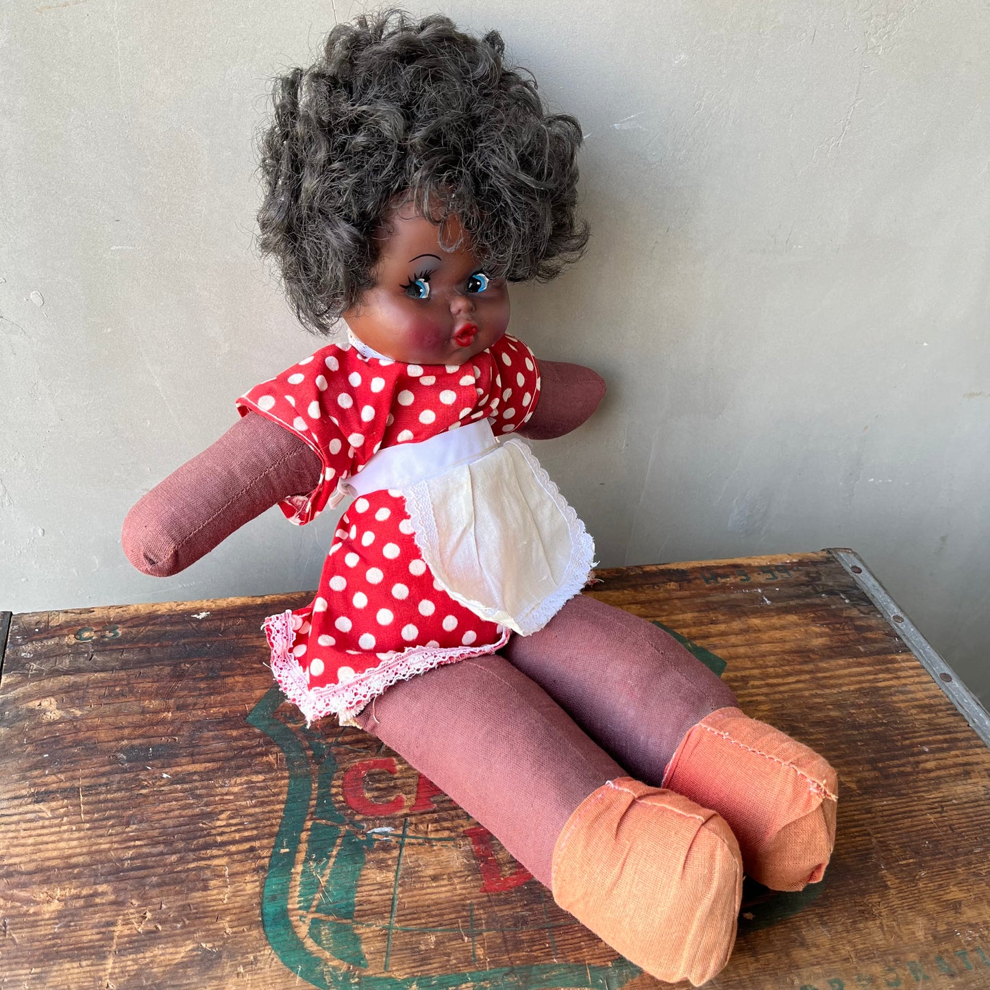 【USA vintage】African American Girl Roddy Doll