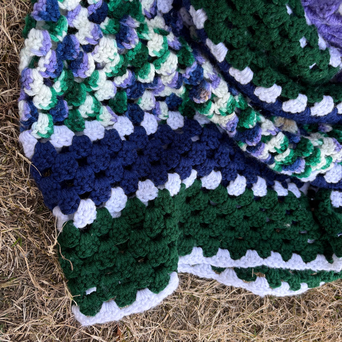 【USA vintage】Granny Square Blanket